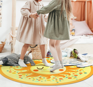 Alfombra vinílica infantil Sol amarillo - TenVinilo
