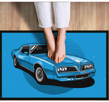 Aflombra vinílica azul coche clásico azul - TenVinilo