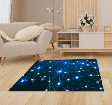 Alfombra vinilo azul con destellos - TenVinilo