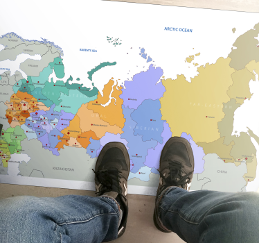 Alfombra vinílica mapamundi Tarjeta de mapa urss - o - TenVinilo