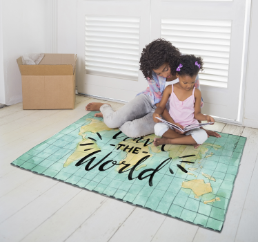Alfombra pvc mapamundi travel the world - TenVinilo