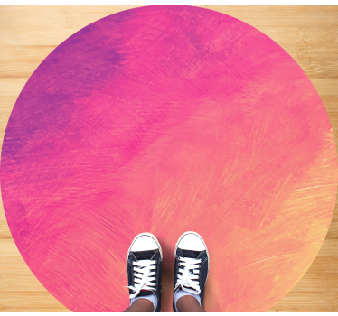 Alfombra vinílica dormitorio arte circular degradado - TenVinilo