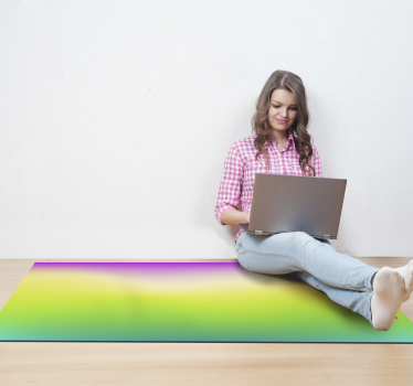 Alfombra vinilo moderna colores fluorescente - TenVinilo