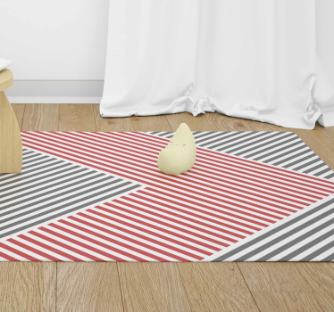 Alfombra vinílica moderna con líneas de colores  - TenVinilo