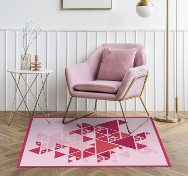 Alfombra vinílica rosa triangulos - TenVinilo