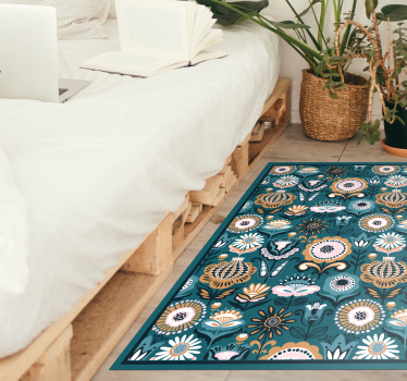 Alfombra vinílica mosaico Alfombra con apliques - TenVinilo