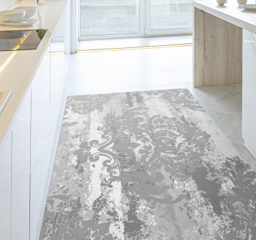 Alfombra vinílica mosaico gris estampado - TenVinilo