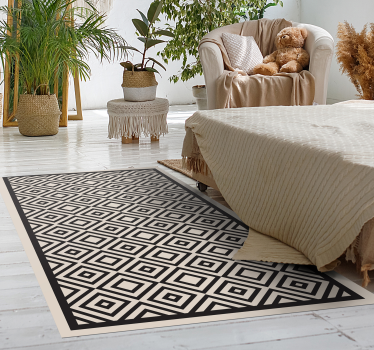Alfombra vinílica mosaico cuadrados minimalistas - TenVinilo