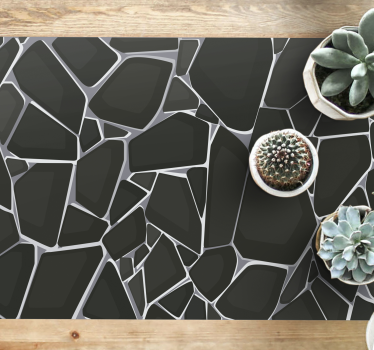 Alfombra vinílica nórdica Textura de hormigón gris - TenVinilo