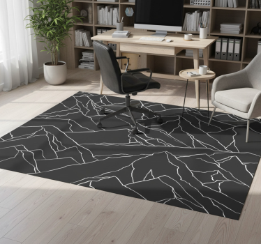 Alfombra vinílica oficina contorno de montañas - TenVinilo