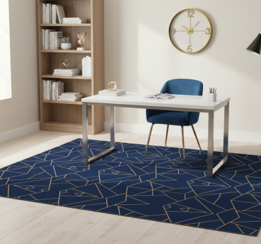 Alfombra vinílica oficina formas geométricas - TenVinilo