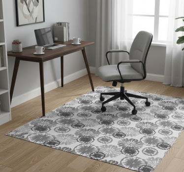 Alfombra vinílica oficina ilusión gris pintada - TenVinilo
