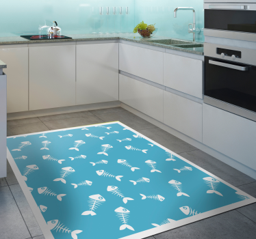 Alfombra vinílica cocina esqueleto de pesaje - TenVinilo