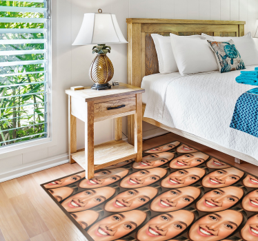 Alfombra vinílica personalizada con caras - TenVinilo