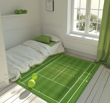 Alfombra vinílica juvenil pista de tennis - TenVinilo