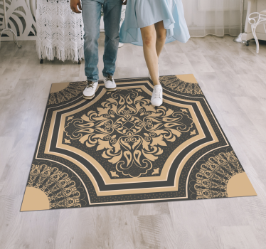 Alfombra vinílica vintage estilo barroco - TenVinilo