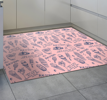 Alfombra vinílica cocina delicias de helado - TenVinilo
