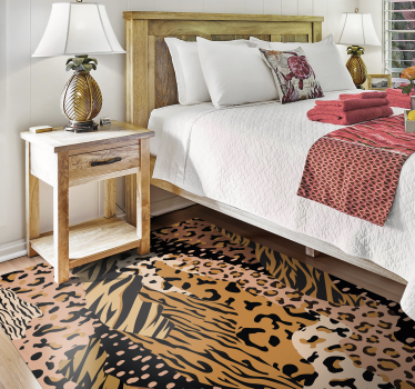Alfombra vinilo animal print tigre y leopardo - TenVinilo