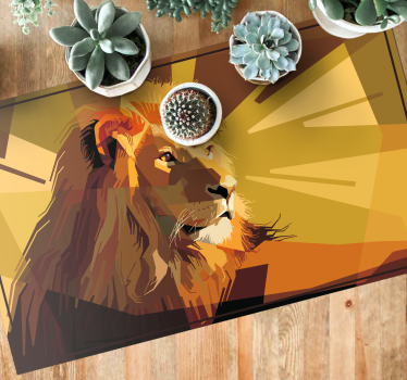 Alfombra vinilo animales dibujo rey león - TenVinilo