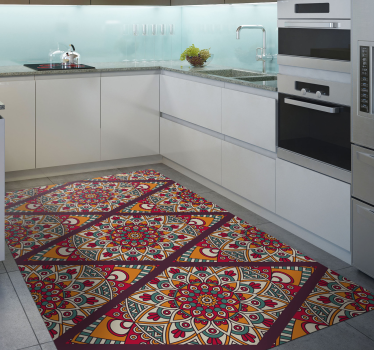 Alfombra vinilo cocina estilo caucásico - TenVinilo