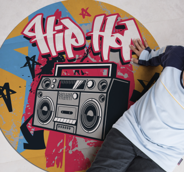 Alfombra vinilo dormitorio Bailarina de hip hop - TenVinilo