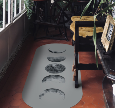 Alfombra vinilo dormitorio Fases de la luna - TenVinilo