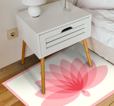 Alfombra vinilo flor de loto color rosa - TenVinilo