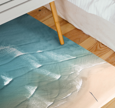 Alfombra vinílica baño orilla del mar - TenVinilo