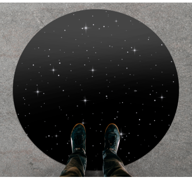 Alfombra vinilo dormitorio Universo oscuro con estrellas - TenVinilo
