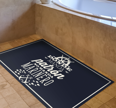 Alfombra vinilo frase donde hay patrón - TenVinilo