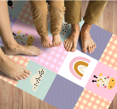 Alfombra vinilo infantil Diseños de bloques múltiples - TenVinilo