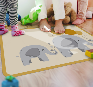 Aflombra vinilo infantil elefantes nórdicos - TenVinilo