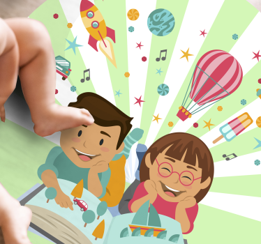 Alfombra vinilo infantil fantasía educativa - TenVinilo