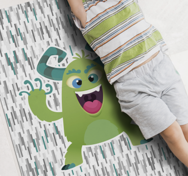 Alfombra vinilo infantil monstruo nórdico - TenVinilo