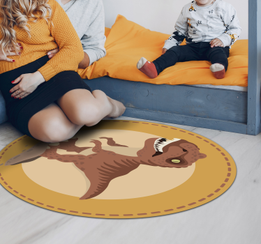 Alfombra vinilo infantil T-Rex rugiendo - TenVinilo