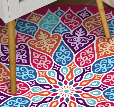 Alfombra vinilo mandala multicolor - TenVinilo