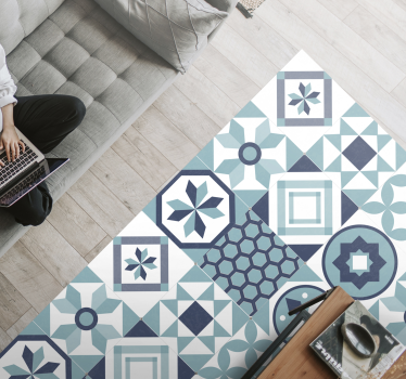 Alfombra vinílica mosaico inspiración de mosaicos - TenVinilo