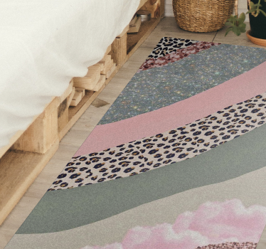Alfombra vinilo rayas estampado leopardo - TenVinilo