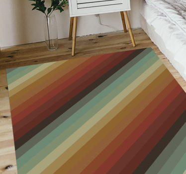 Alfombra vinilo rayas estilo retro - TenVinilo