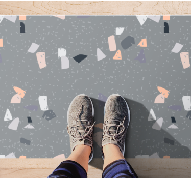 Alfombra vinilo textura Efecto terrazo de mármol - TenVinilo