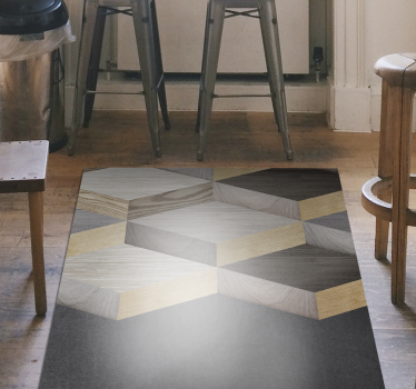 Alfombra vinilo textura tablones madera 3D - TenVinilo