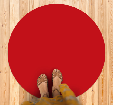 Alfombras de vinilo modernas con fondo rojo - TenVinilo