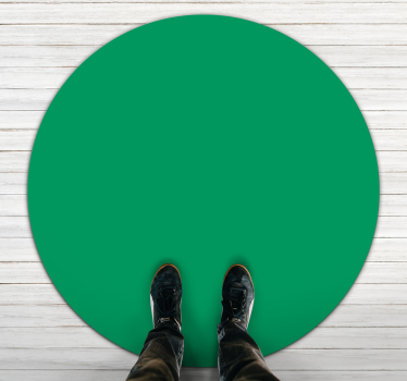 Alfombra vinílica verde monocolor - TenVinilo