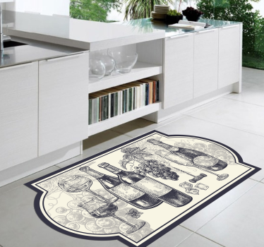 Alfombras de vinilo modernas Botellas de vino - TenVinilo