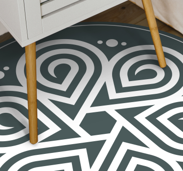 Alfombras de vinilo modernas Elegante adorno blanco - TenVinilo