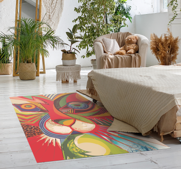 Alfombras de vinilo modernas Tigre geométrico de arte moderno - TenVinilo