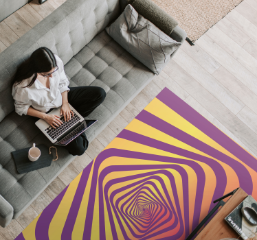Alfombras de vinilo modernas Vórtice colorido del arte moderno - TenVinilo