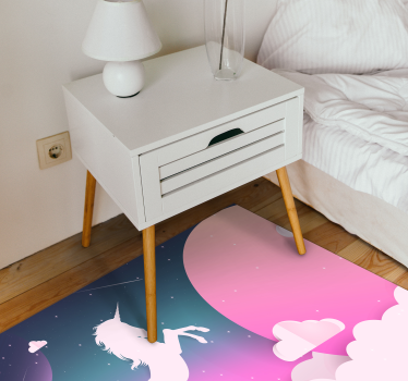 Alfombras vinílicas de animales Dibujo de unicornio con brillo de - TenVinilo