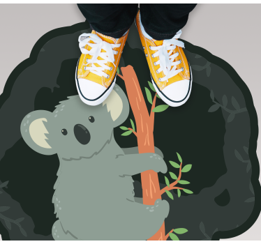 Alfombras vinílicas de animales Koala enfriándose en una ramita - TenVinilo
