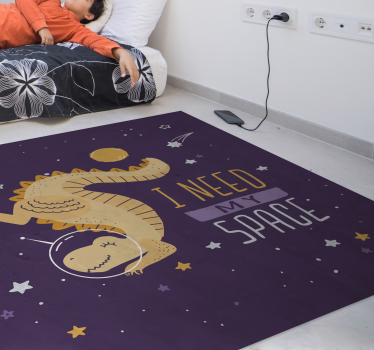 Alfombras vinílicas de dinosaurio espacial - TenVinilo